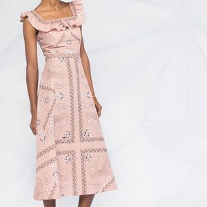 Sandro
Gale Ruffle-Trimmed Midi Dress - Pink- Size Fr34- size US2